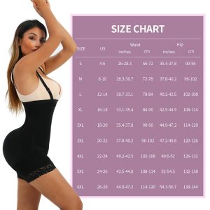 tummy control compression shapewear for women slimming butt lifter shaper size black