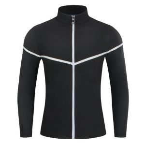 Blue Sauna Suit For Men Sweat Long Sleeve Sauna Shirt Front