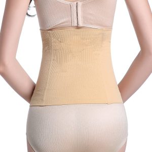 Beige Breathable Seamless Belt with 4-Piece Boned Support Back Show