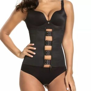 Double-Layer Reinforced Waist Cincher with 4-Layer Hooks Model Display