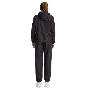 Sliver Sweat Pants Jacket Gym Workout Sweat Sauna Suits for Women View Behind