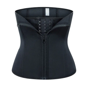 Black Slimming Belly Women Trimmer Sauna Sweat Belt For Waist Trainer Front