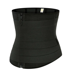 Black Elastic Wrap Bandage Belt Compression Women's Invisible Shaper View Front