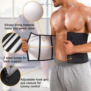 Sliver Slimming Belts Fajas Thermal Sweat Sauna Waist Trainer Front