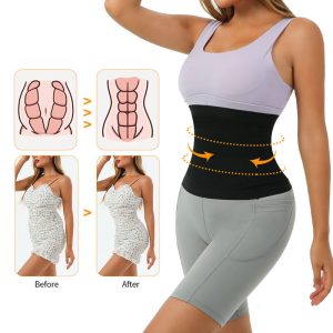 High-Elasticity Seamless Sweat Waist Trainer Model Show