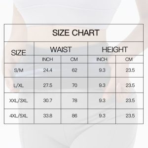 High-Elasticity Seamless Sweat Waist Trainer Size Char