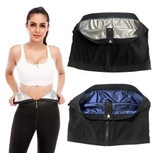 High-Elasticity Sweat Waist Trainer with Zipper Closure Display