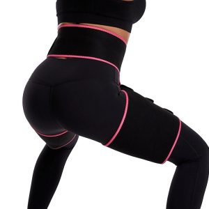 Hot Pink Sweat-Boosting 3-in-1 Adjustable Ultimate Workout Belt Back View