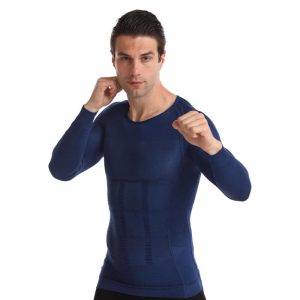 Men's Long Sleeve Shapewear T-Shirt with Ribbed Arm Shaping (7)