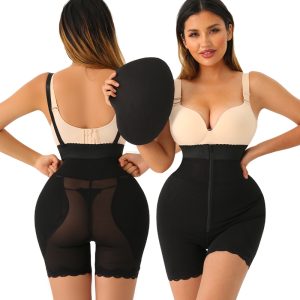 Plus Size Butt Lift Underwear with Adjustable Suspenders Model Dispaly