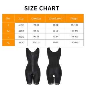 Plus Size Shapewear for Women Tummy Control Thigh Bodysuit black size details