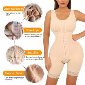 Plus Size Shapewear for Women Tummy Control Thigh Bodysuit more details