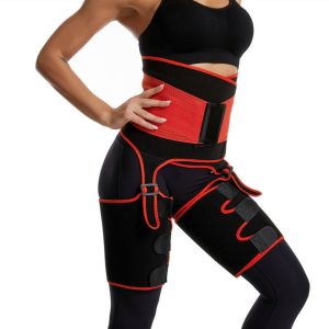 Red Detachable High-Elastic 3-in-1 Belt with Double Reinforcement