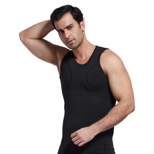 Seamless Rib Shape Low U-Neck Top with W Shape Back Model Show