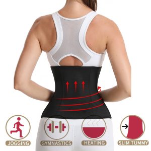 Sweat Waist Trainer with 4 Support Bars Back Show