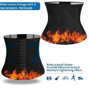 Sweat Waist Trainer with 4 Support Bars Feature