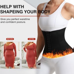 Sweat Waist Trainer with 4 Support Bars Function Show