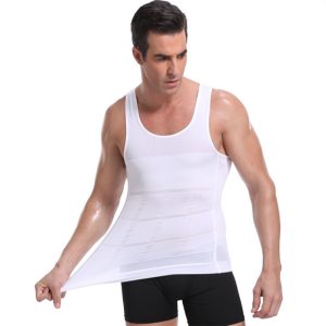 White- compression vest-elastic show