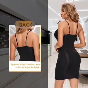 Wholesale Seamless Women'S Shapewear Slips For Under Dresses black back