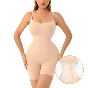 YumeSilm Seamless Tummy Control Bodysuit with Open Crotch