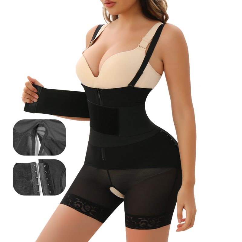 Black Detachable Belt Panty for Tummy Control and Butt Lift Model Belt Details