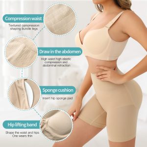 Comfort Tummy-Control Shorts with Removable Butt Pad feature Display