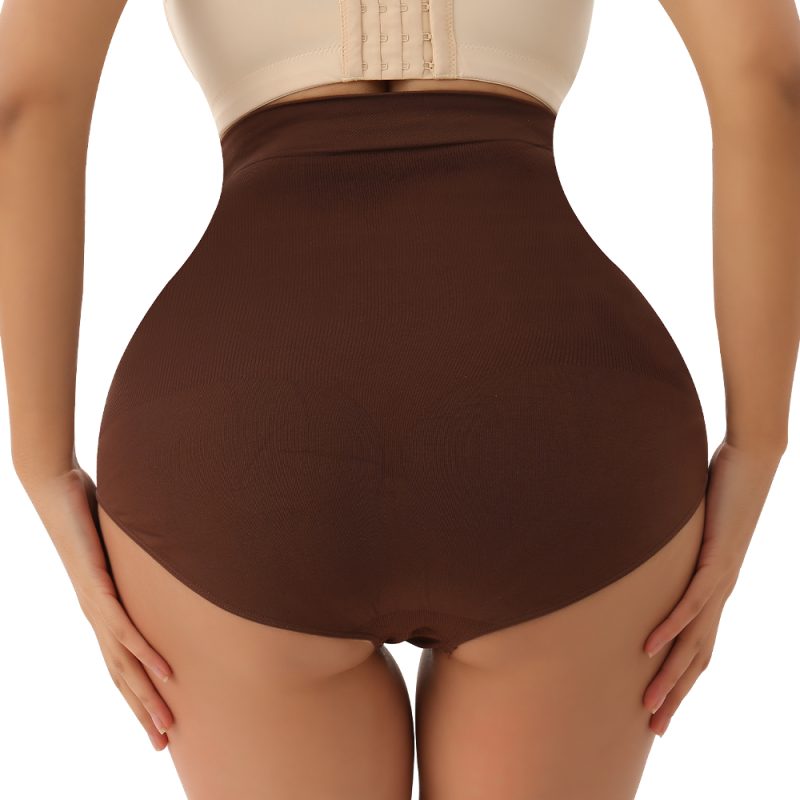 High-Waist Seamless Shapewear with Silicone Non-Slip Back View