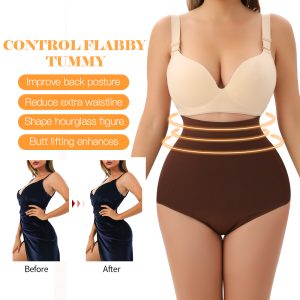 High-Waist Seamless Shapewear with Silicone Non-Slip Feature