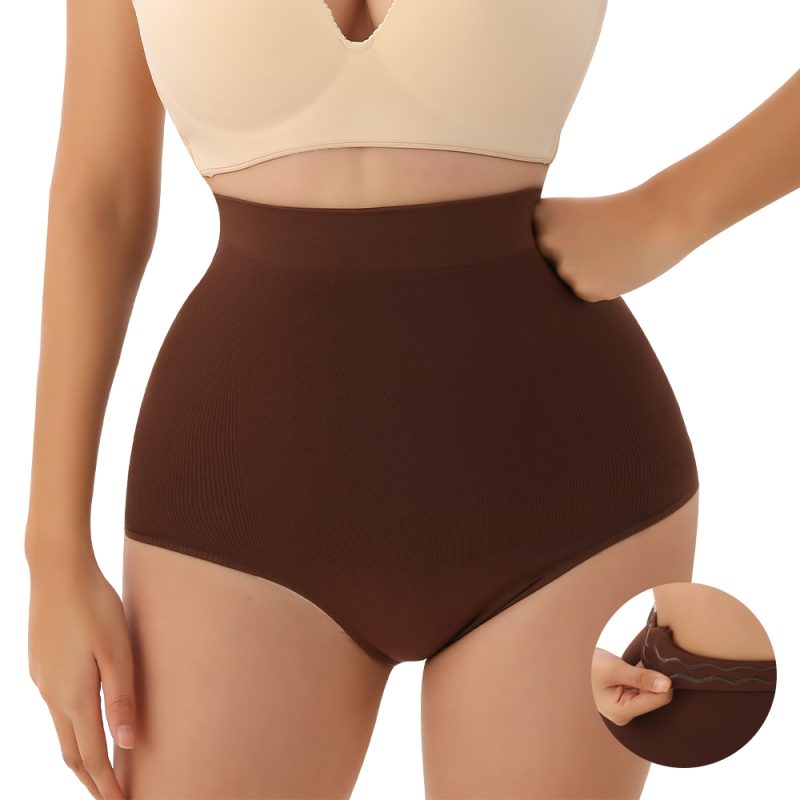 High-Waist Seamless Shapewear with Silicone Non-Slip Front View