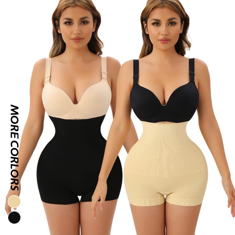 High-Waist Seamless Shapewear with Stay-Put Assurance Model Display