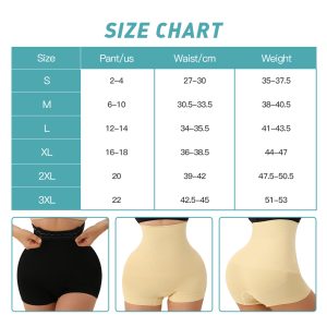 High-Waist Seamless Shapewear with Stay-Put Assurance Size Chart