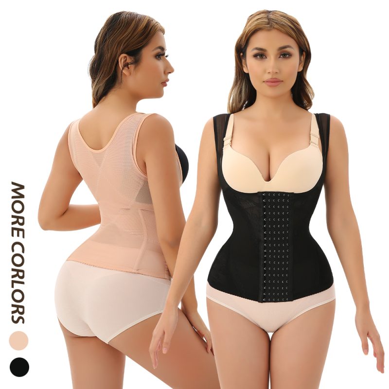 Sexy Lace Waist Trainer Vest with Cross Back Design Show