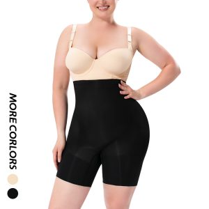 Black High Waisted Seamless Shapewear Boxer - Lightweight & Breathable