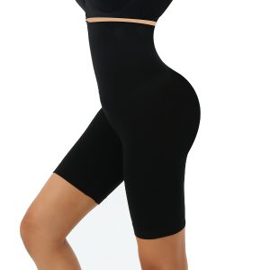 Black Power Flex High-Waisted Tummy Control Boxer Leggings