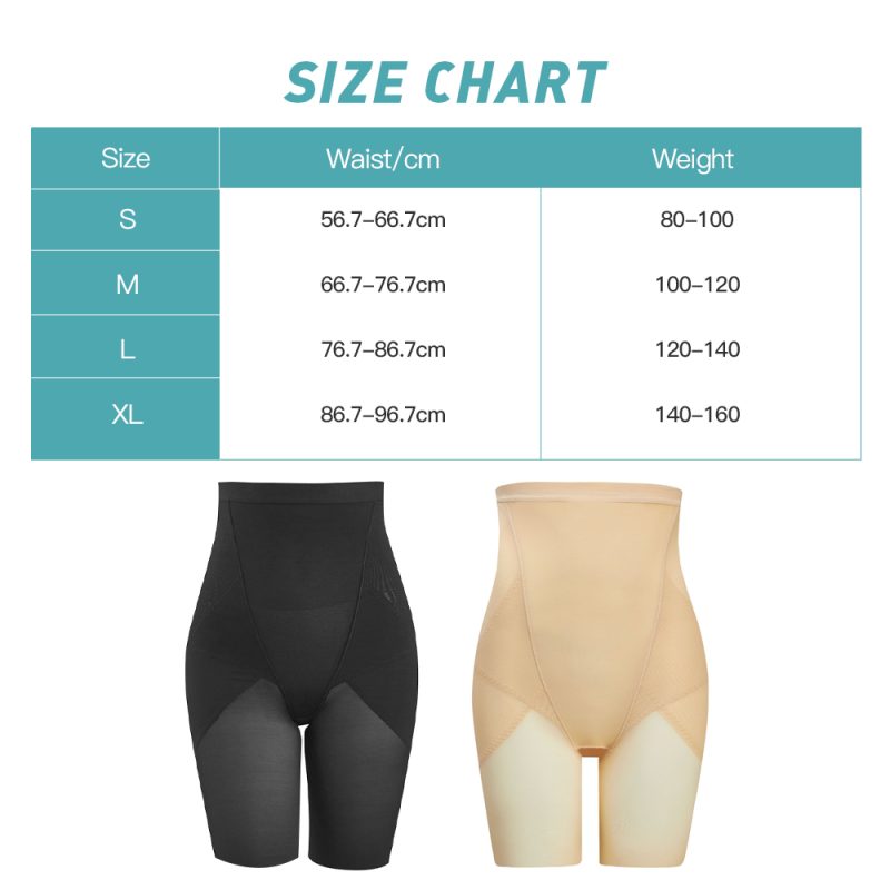 Breathable Mesh Butt Lift Shapewear for All-Day Comfort Size Chart