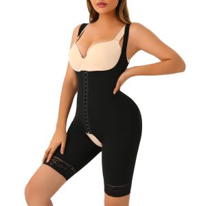 Full Body Plus Size Shapewear with Wide Shoulder Strap Side View