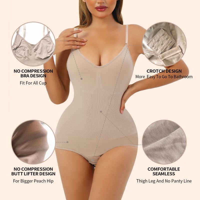 High Elastic Seamless Solid Color Bodysuit Feature Show