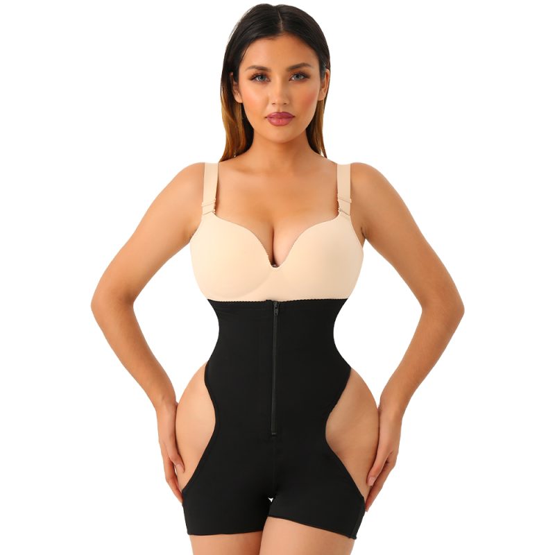 High-Stretch Mesh Hip-Fitting Corset with Detachable Strap