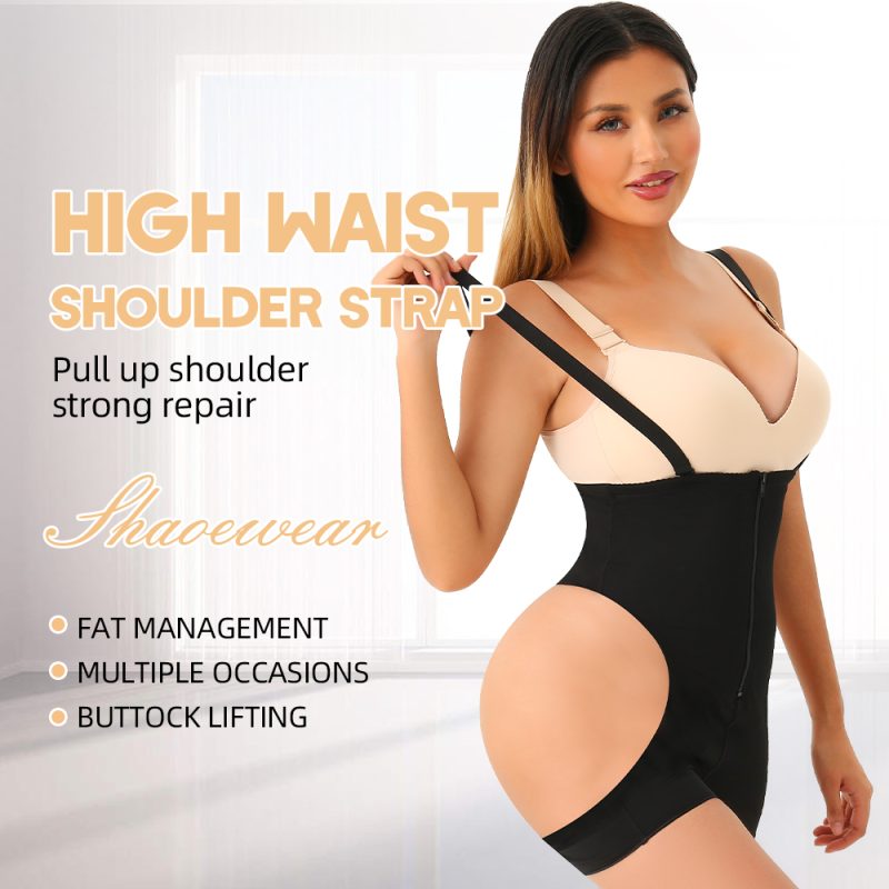 High-Stretch Mesh Hip-Fitting Corset with Detachable Strap Details