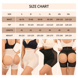 High-Waist Breathable Mesh Hip Lift Pants with Cutout Hip Design Size Chart