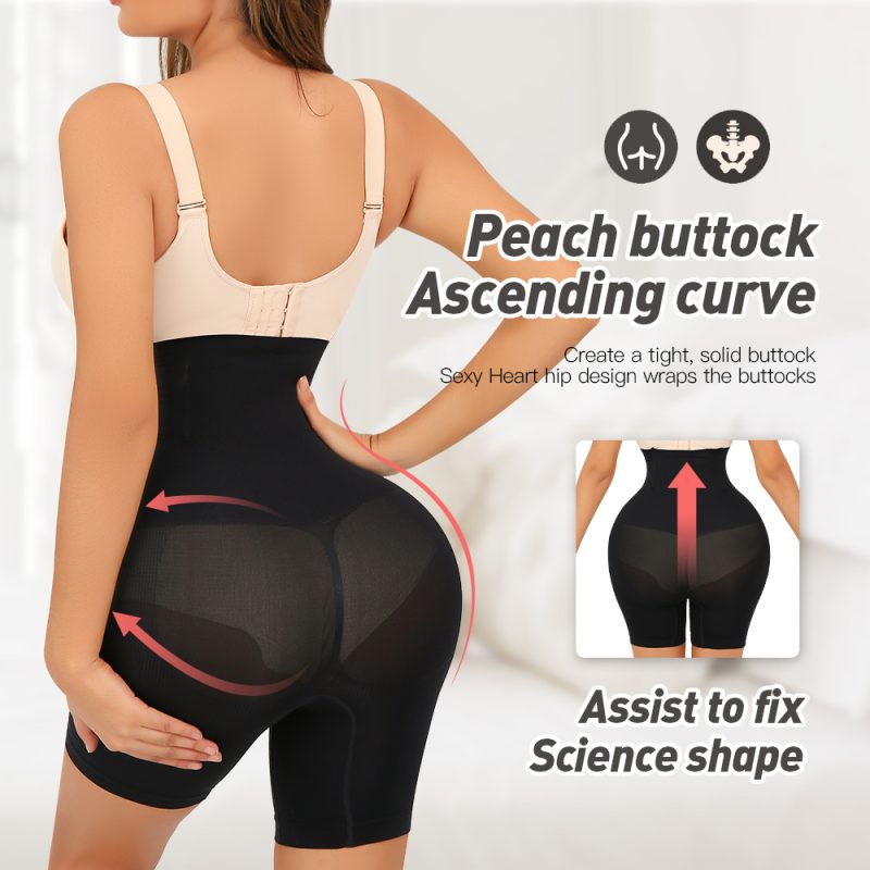 High-Waist Seamless Boxer Shapewear Pant Back Details