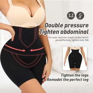 High-Waist Seamless Boxer Shapewear Pant Details Show