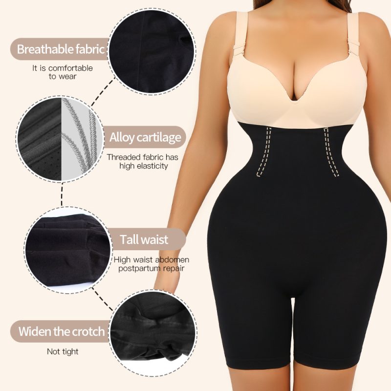 High-Waist Seamless Boxer Shapewear Pant Feature Details