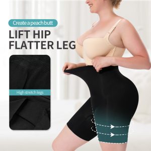 High Waisted Seamless Shapewear Boxer - Lightweight & Breathable Side Display