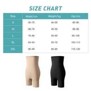 High Waisted Seamless Shapewear Boxer - Lightweight & Breathable Size Chart