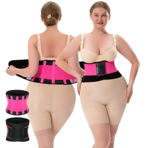 Pink High-Elasticity Sports Protective Belt - Seven Steel Support & Sweat-Enhancing