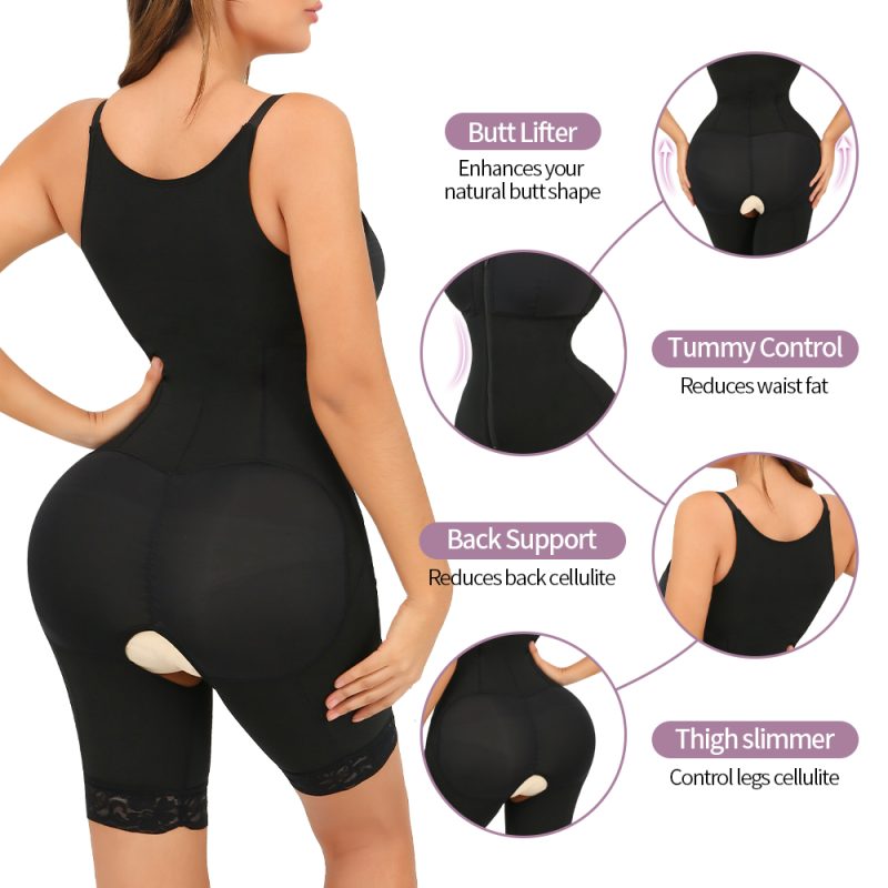 Plus-Size Comfort Mesh Butt Lifter with Tummy Control Back Details