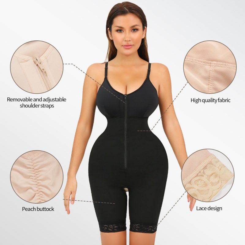 Plus-Size Comfort Mesh Butt Lifter with Tummy Control Front Details