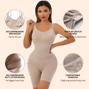 Seamless 3D Cut Full Body Corset with Open Design Details