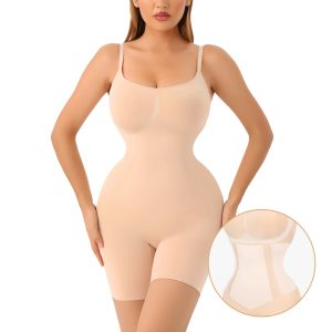 Seamless Full Body Shaper with Bust Support and Butt Lifter Waist Show